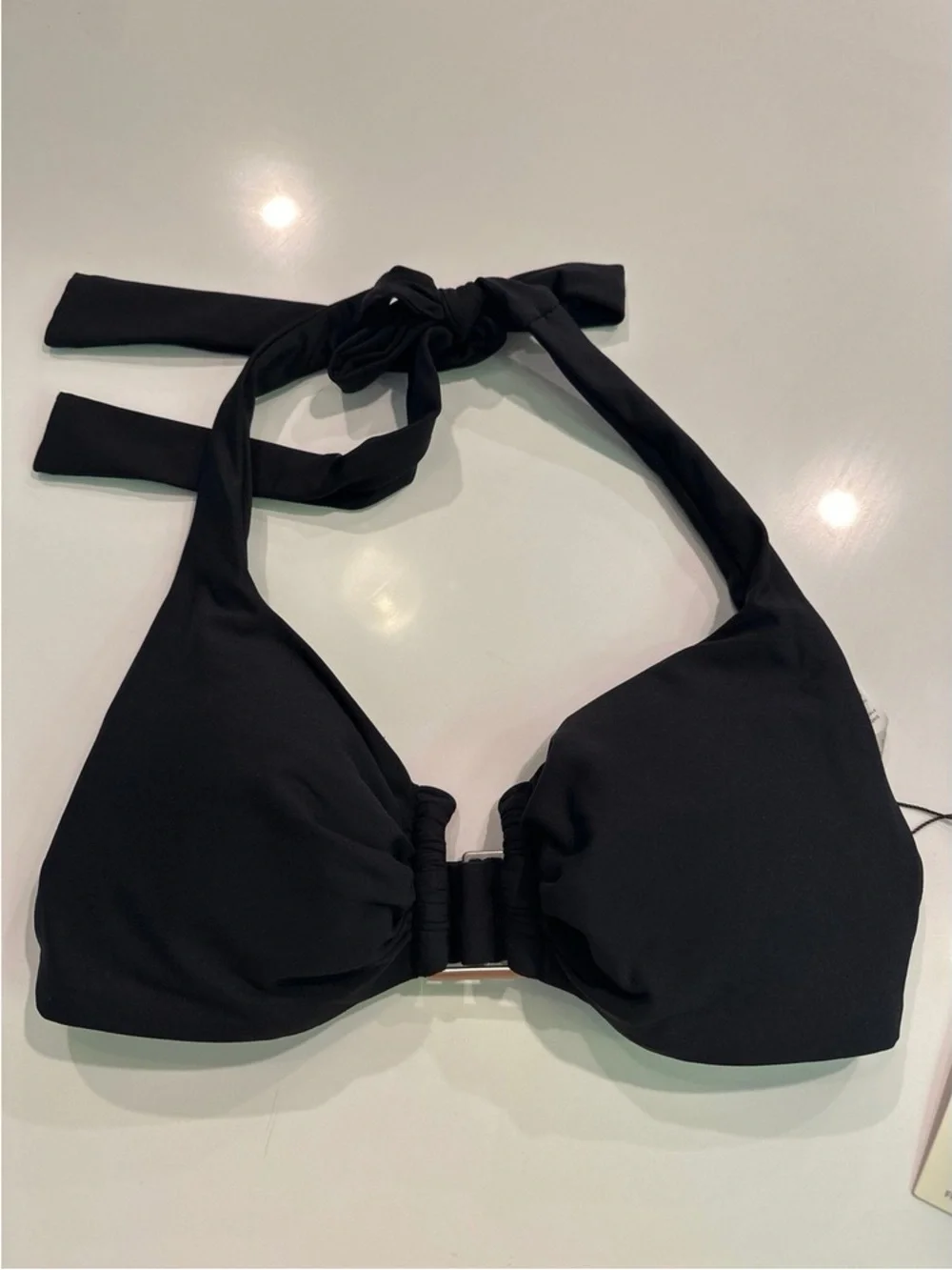 Classic Black Halter Swim Top